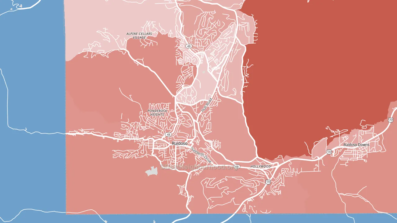 88345, NM block-group political-lean map
