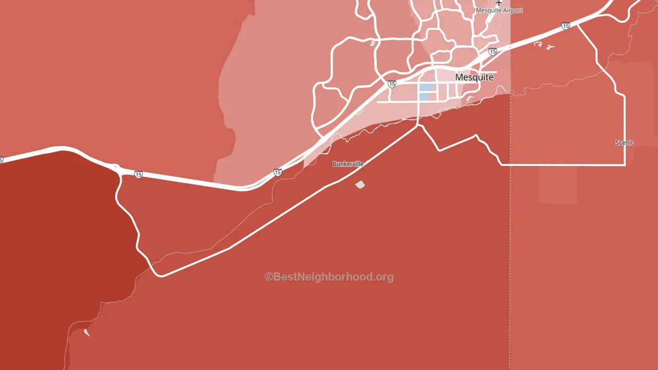 89007, NV block-group political-lean map