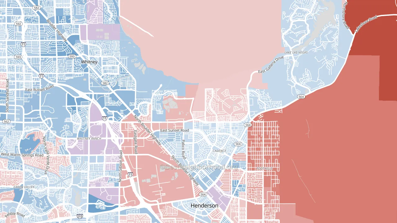 89011, NV block-group political-lean map