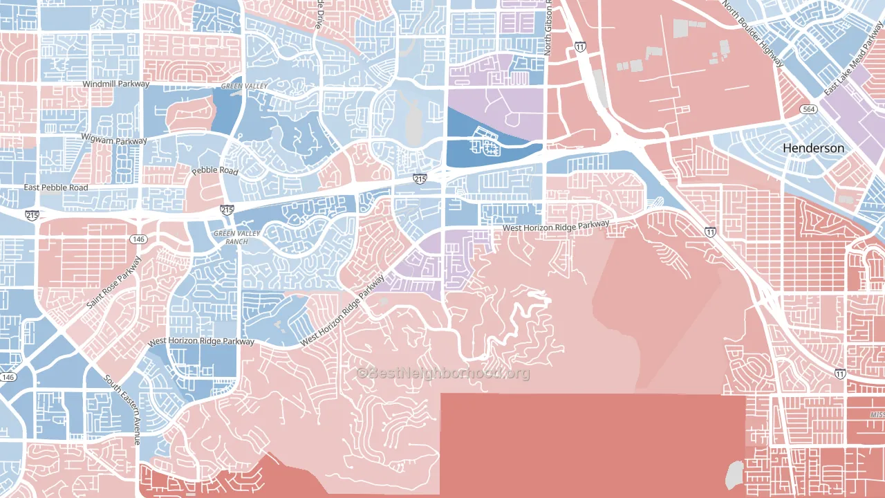 89012, NV block-group political-lean map