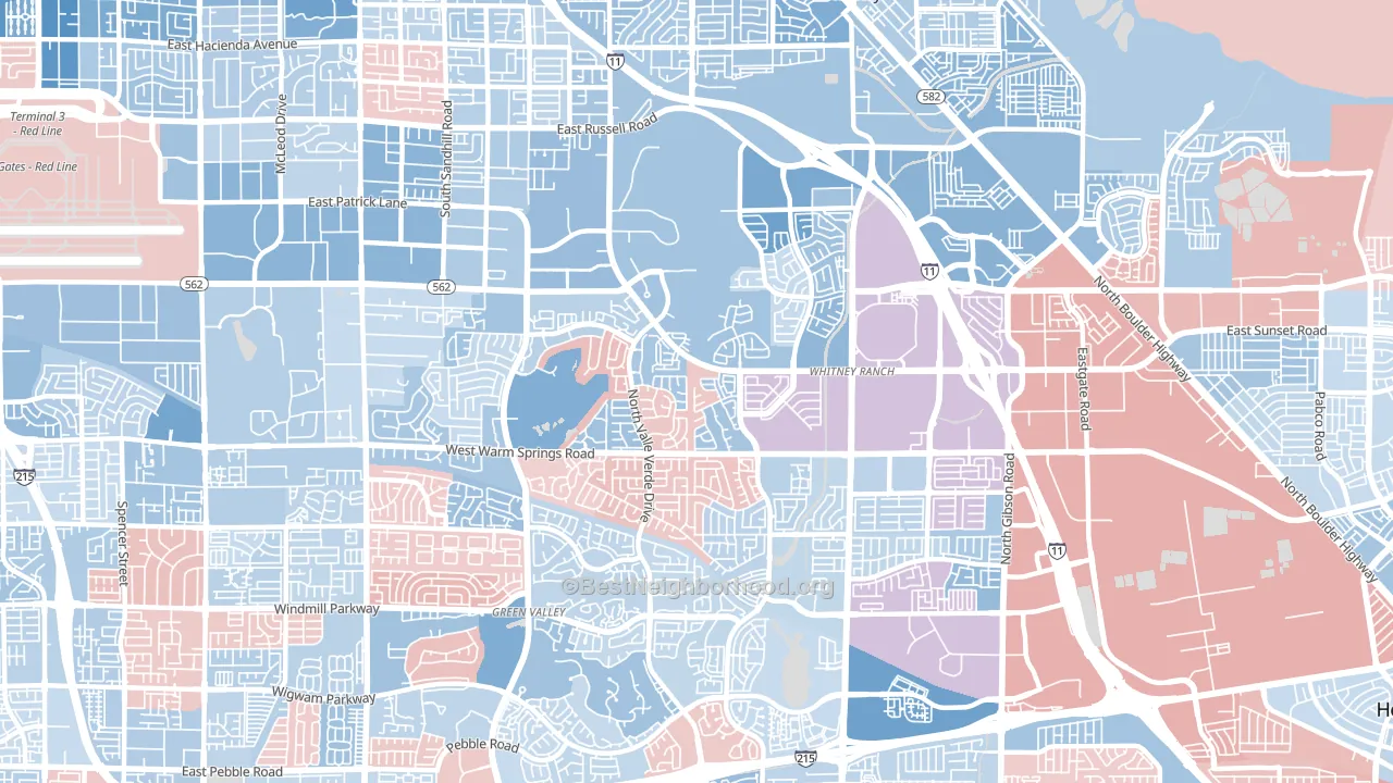 89014, NV block-group political-lean map