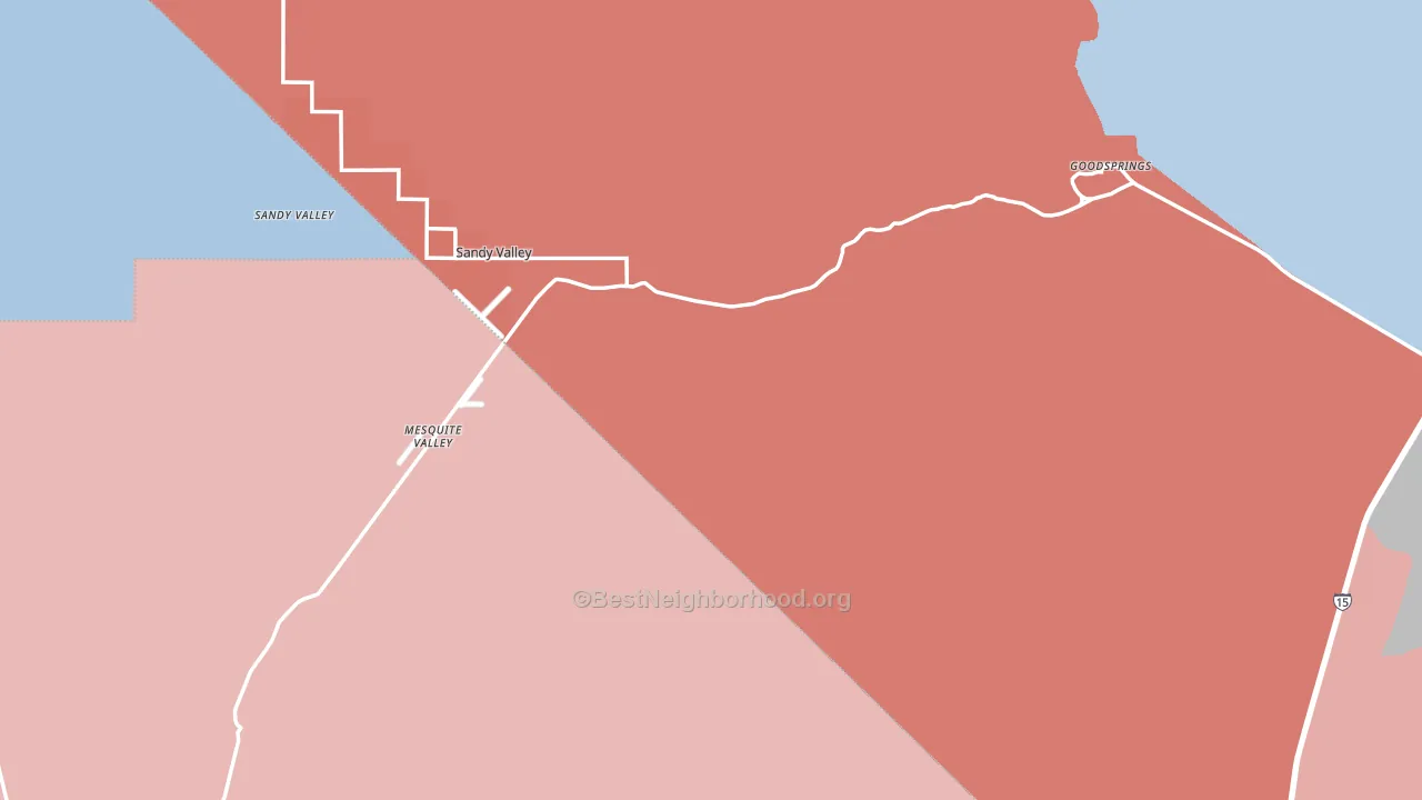 89019, NV block-group political-lean map