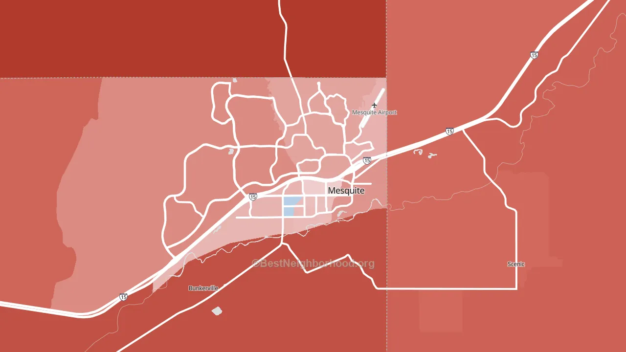 89027, NV block-group political-lean map
