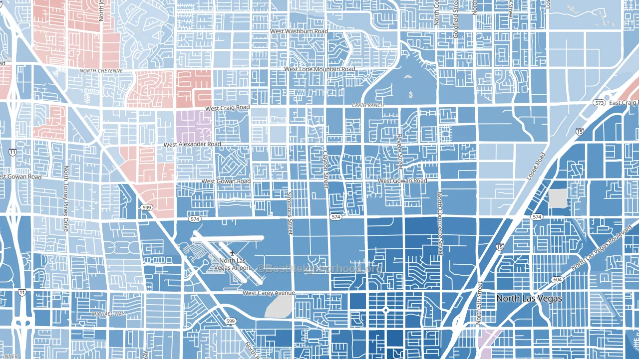 89032, NV block-group political-lean map