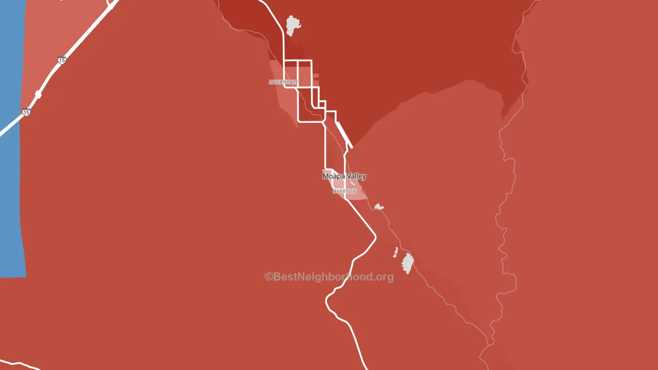 89040, NV block-group political-lean map