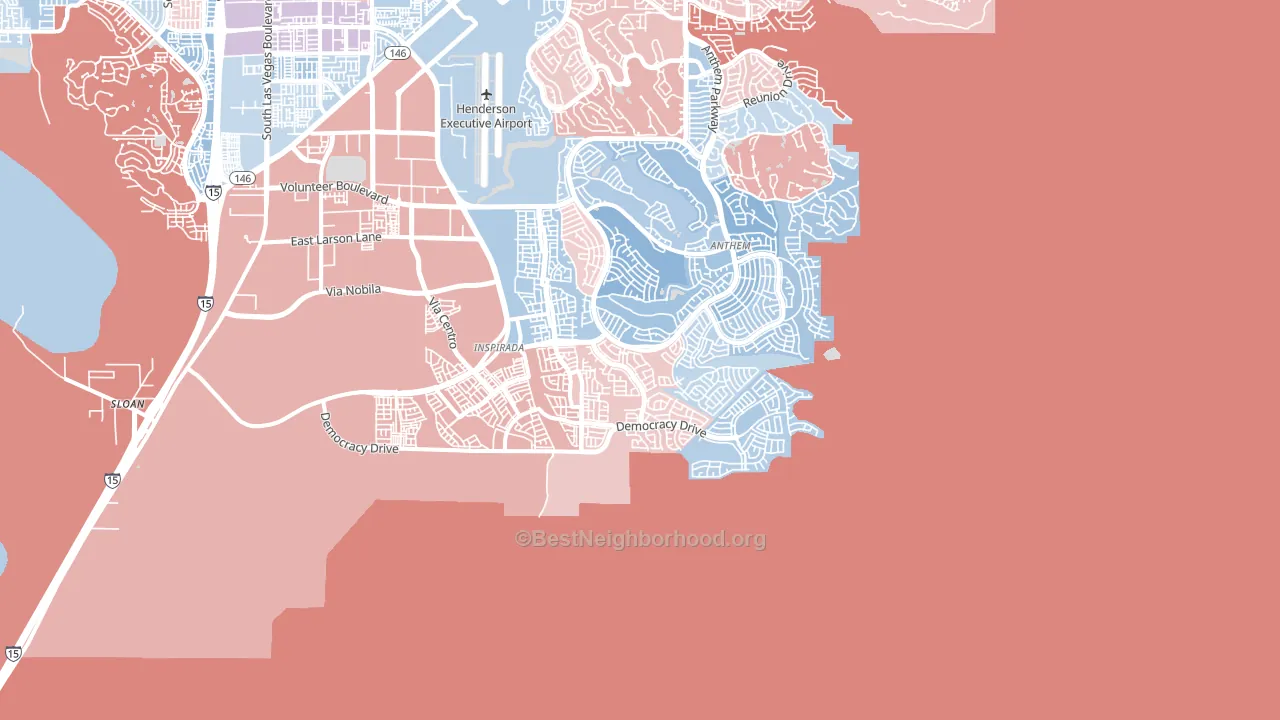 89044, NV block-group political-lean map