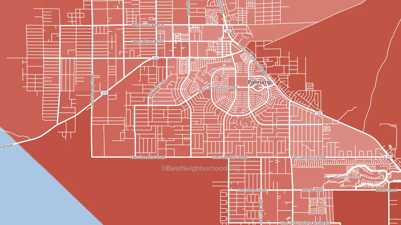89048, NV block-group political-lean map