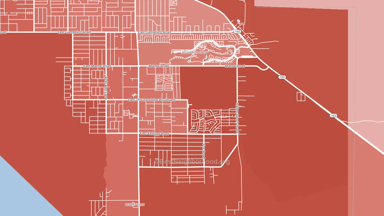 89061, NV block-group political-lean map