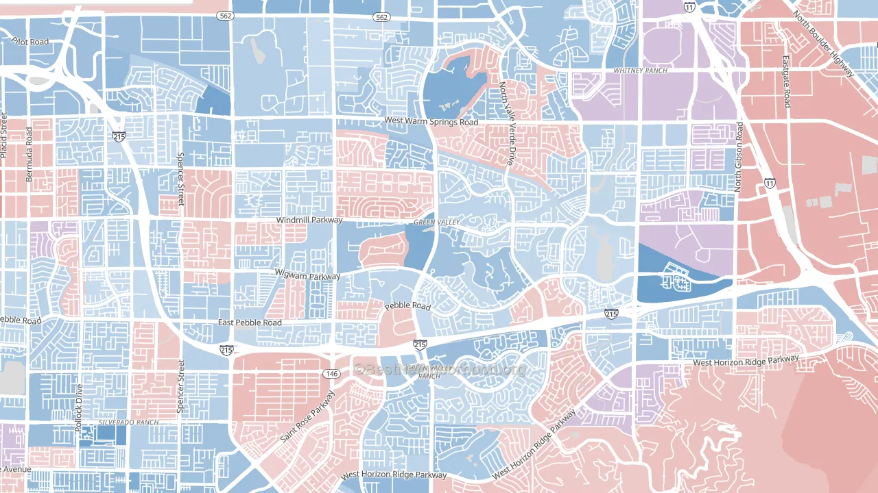 89074, NV block-group political-lean map