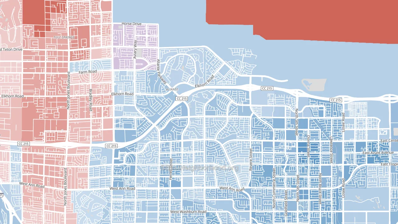 89084, NV block-group political-lean map