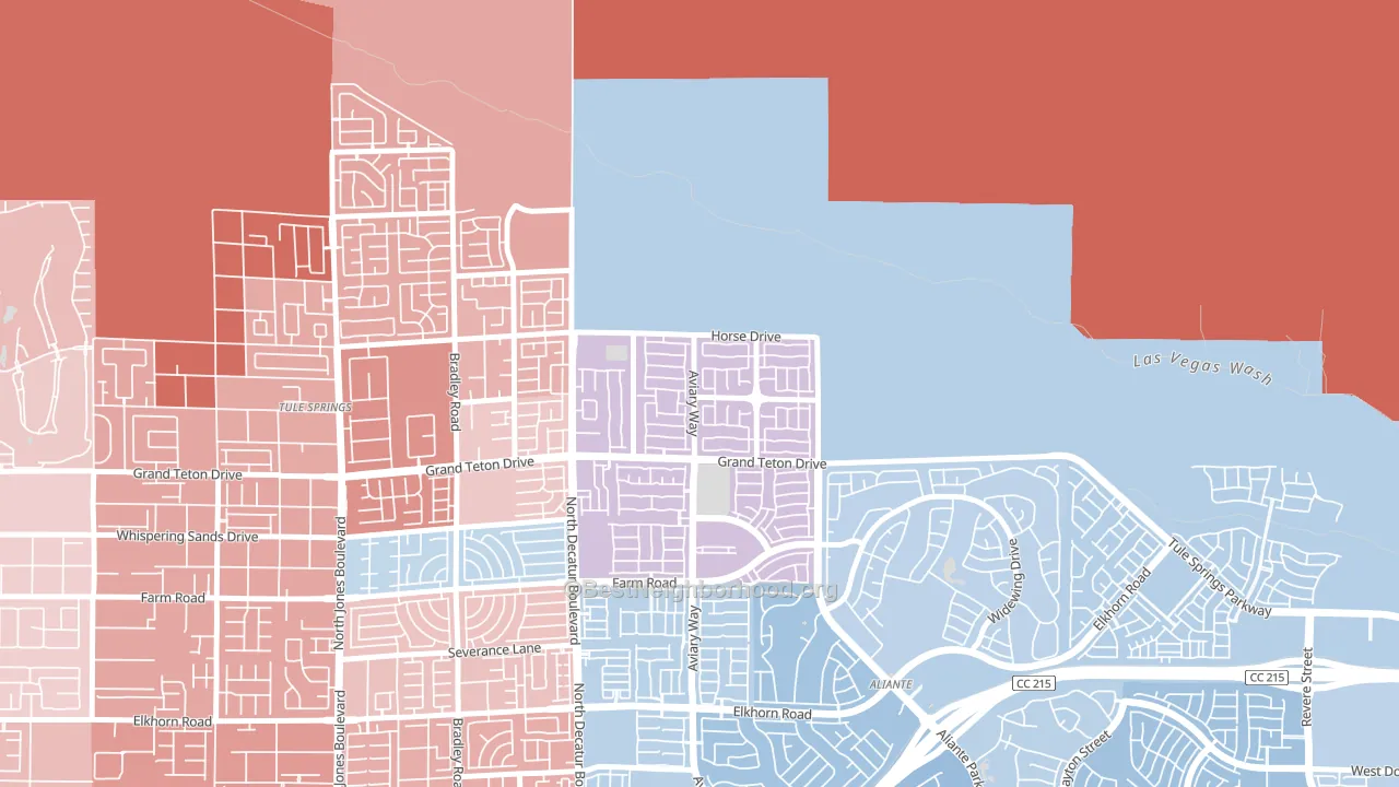89085, NV block-group political-lean map