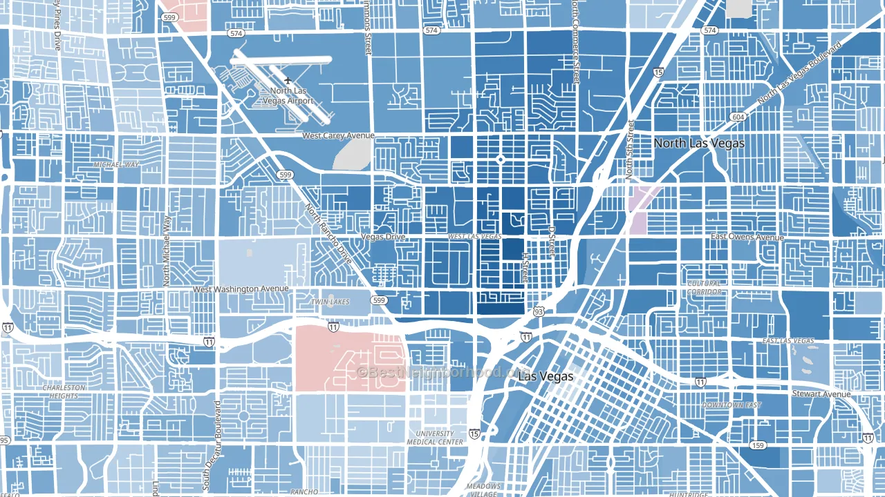 89106, NV block-group political-lean map