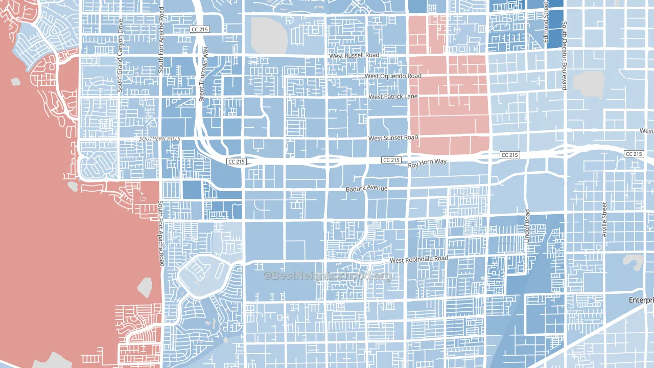 89113, NV block-group political-lean map