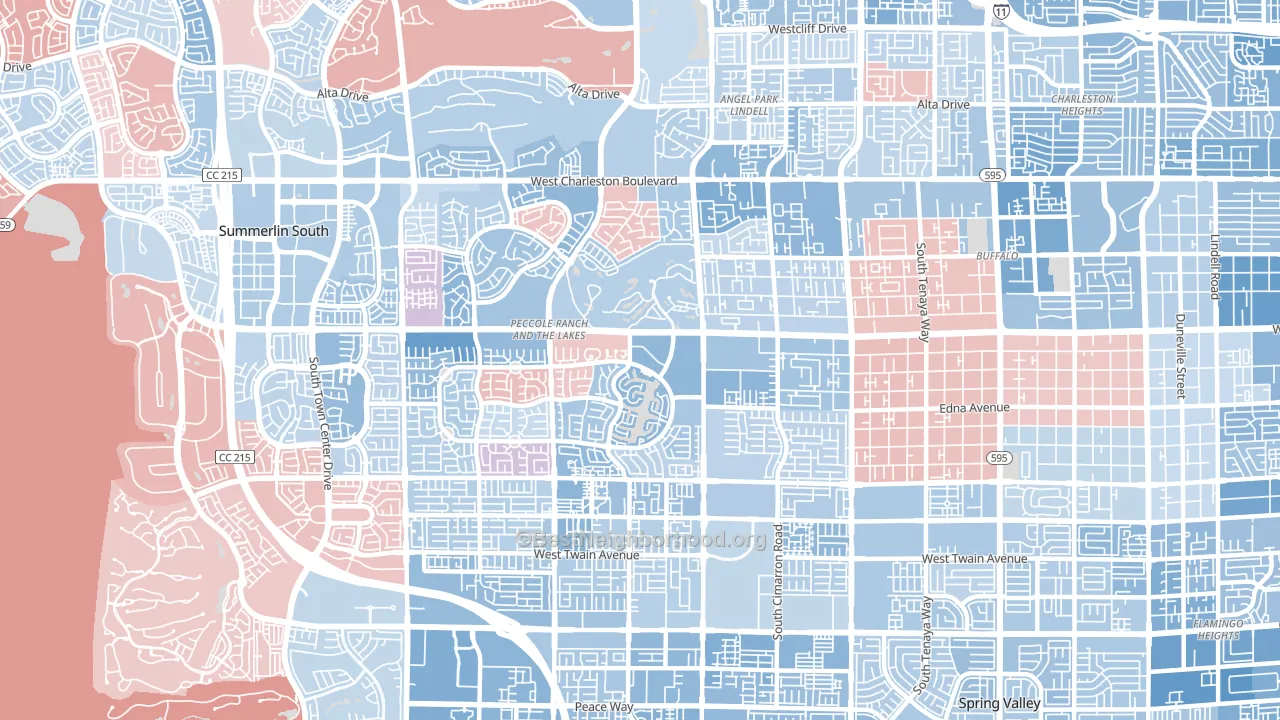 89117, NV block-group political-lean map