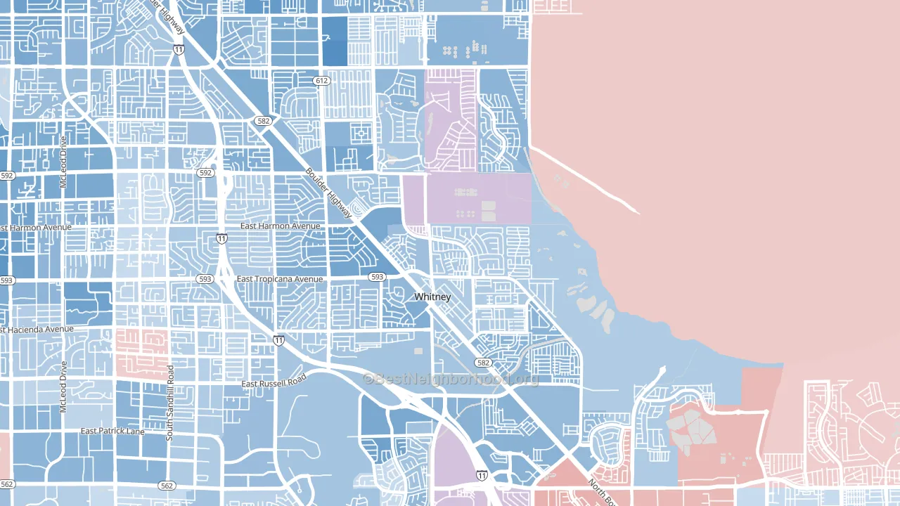 89122, NV block-group political-lean map