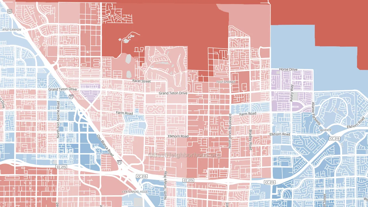 89131, NV block-group political-lean map