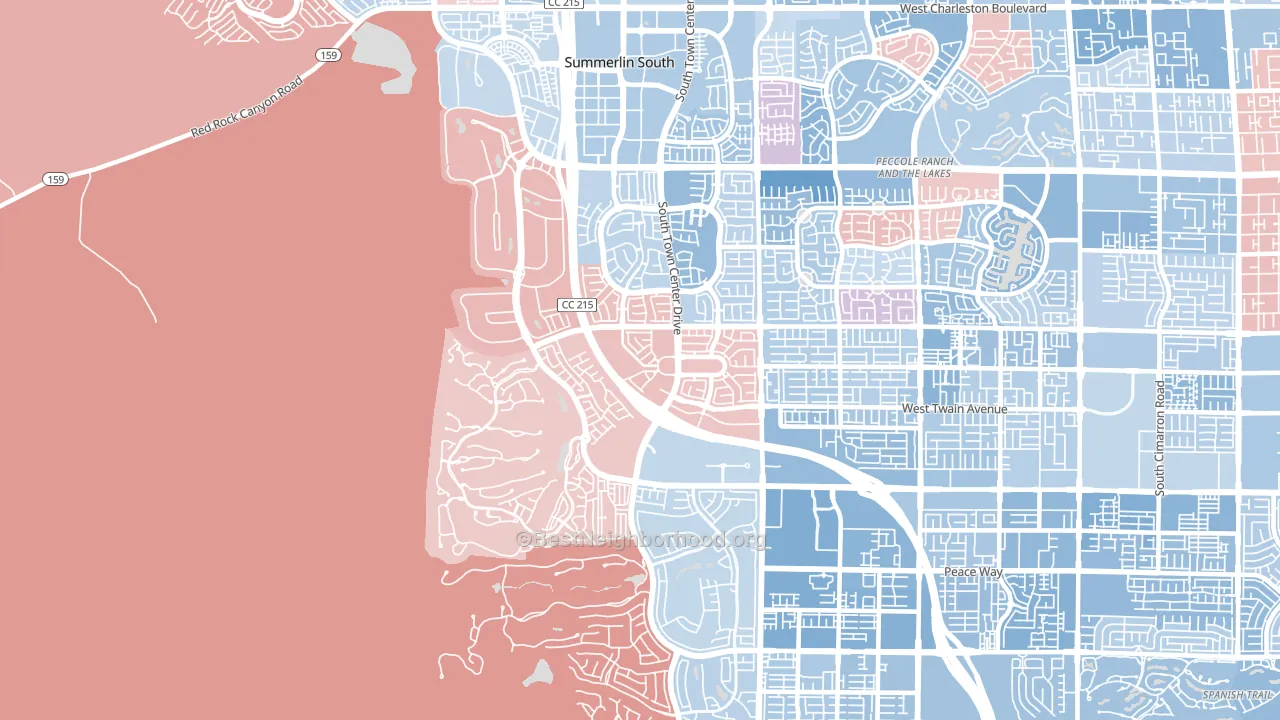 89135, NV block-group political-lean map