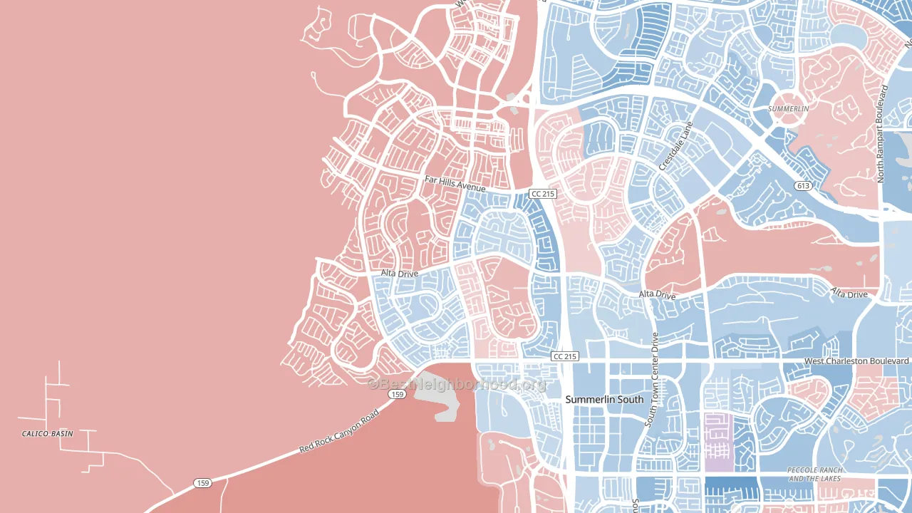 89138, NV block-group political-lean map