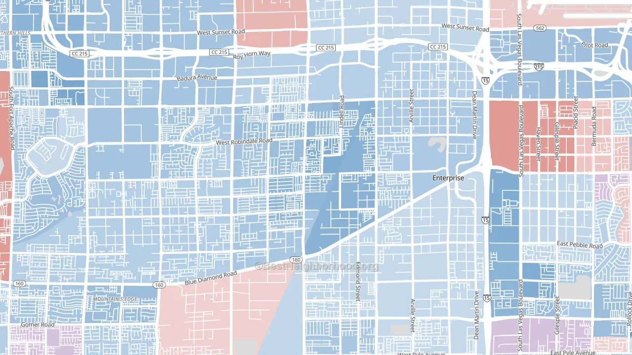 89139, NV block-group political-lean map