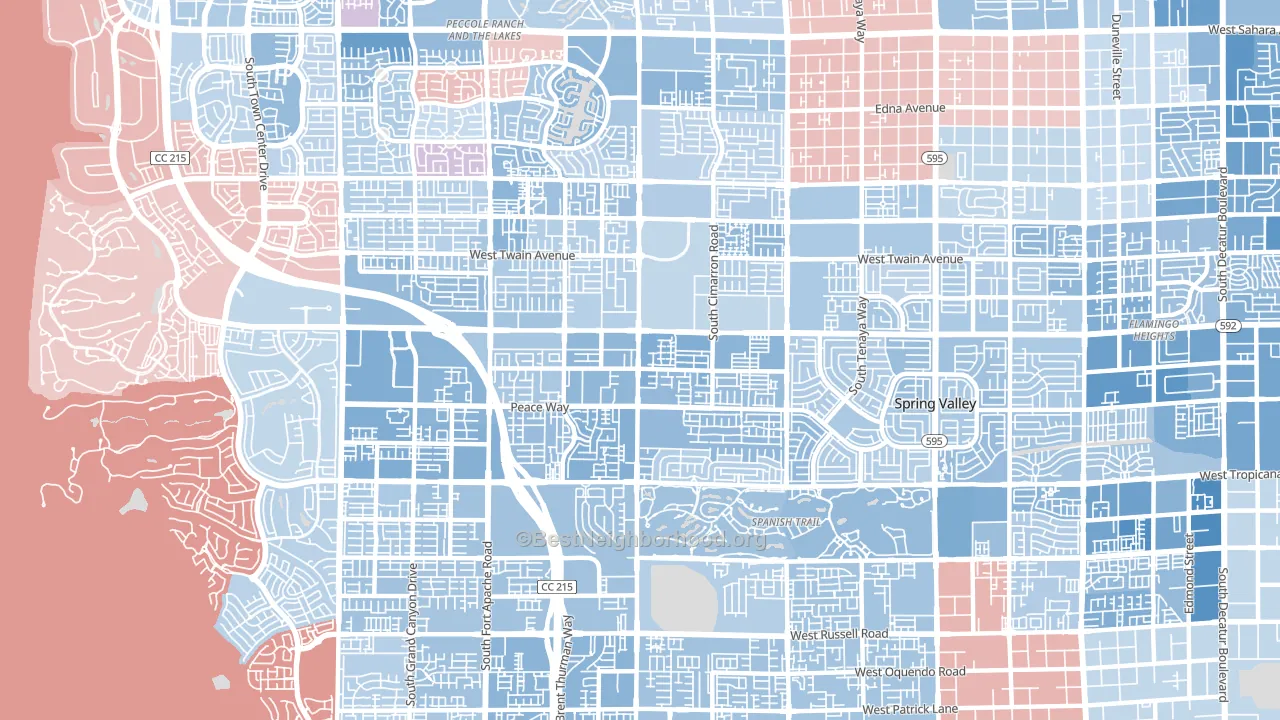 89147, NV block-group political-lean map