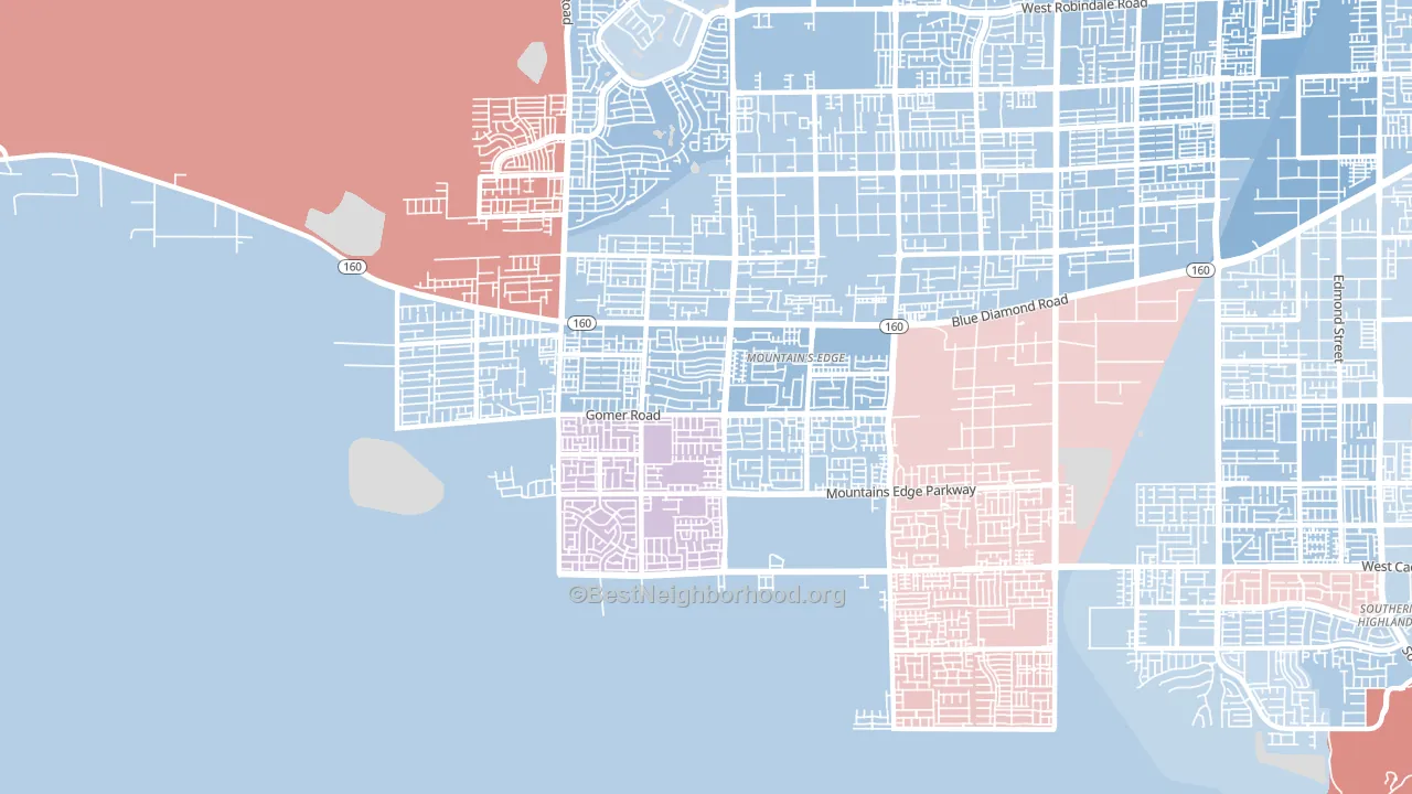89178, NV block-group political-lean map
