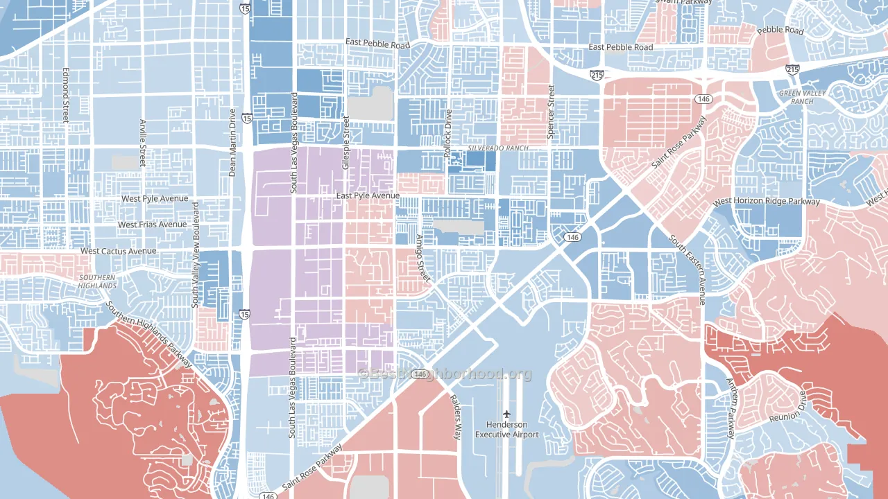 89183, NV block-group political-lean map