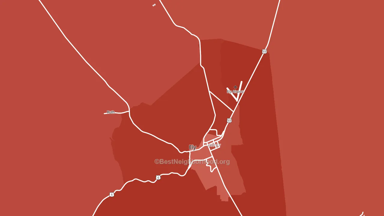 89301, NV block-group political-lean map