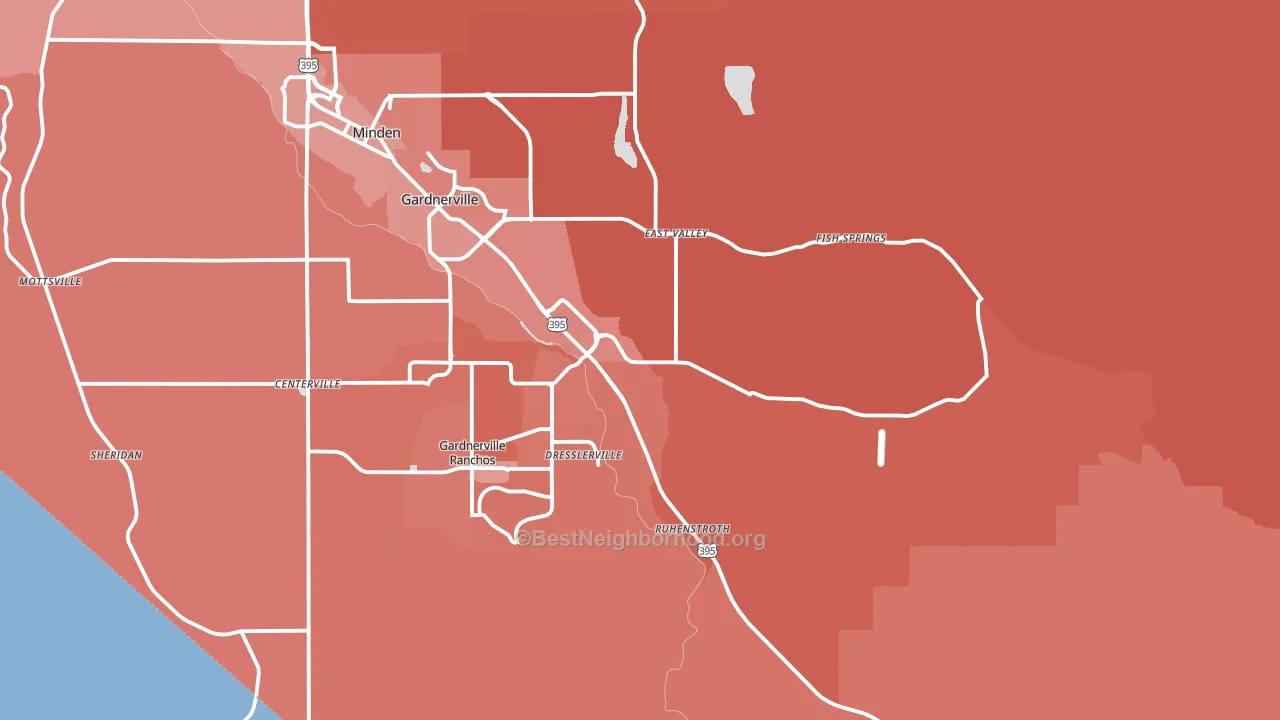 89410, NV block-group political-lean map