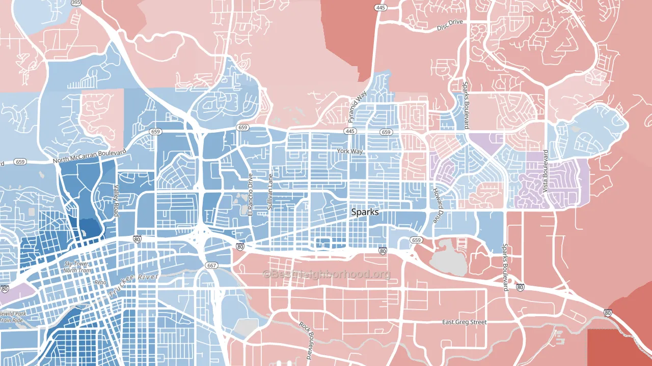 89431, NV block-group political-lean map