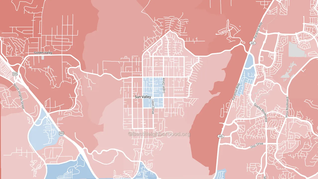 89433, NV block-group political-lean map