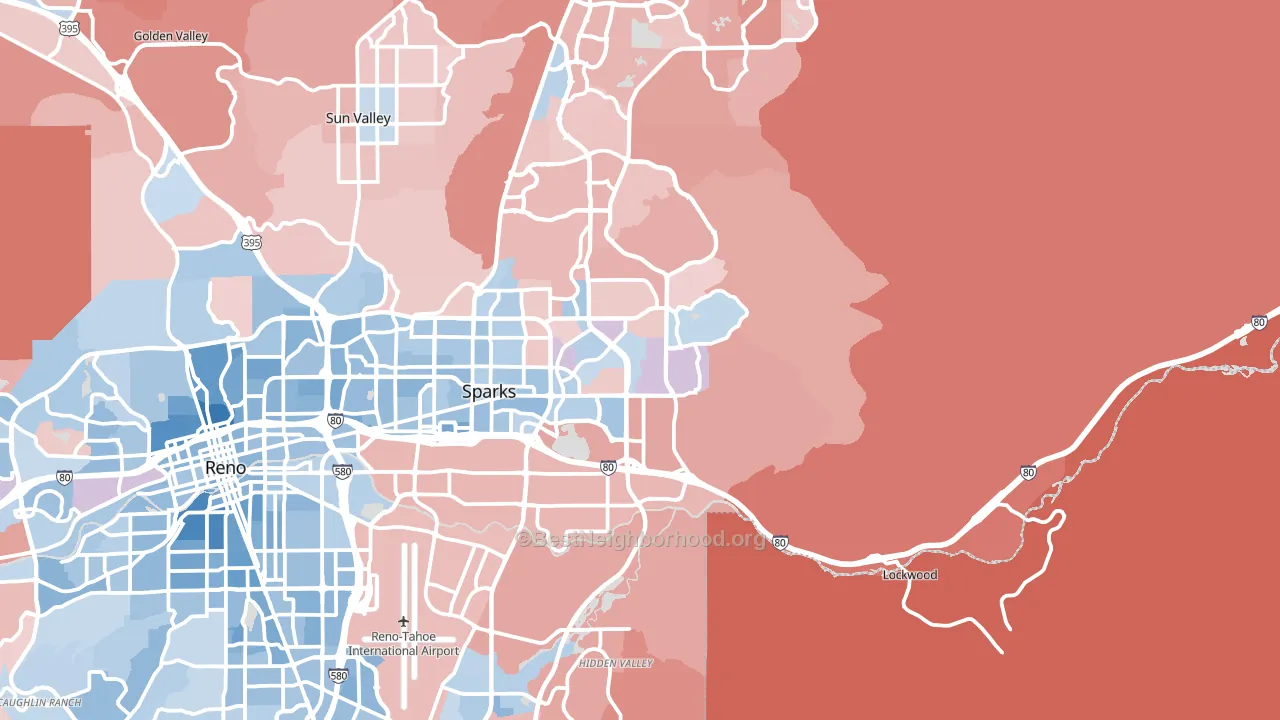 89434, NV block-group political-lean map