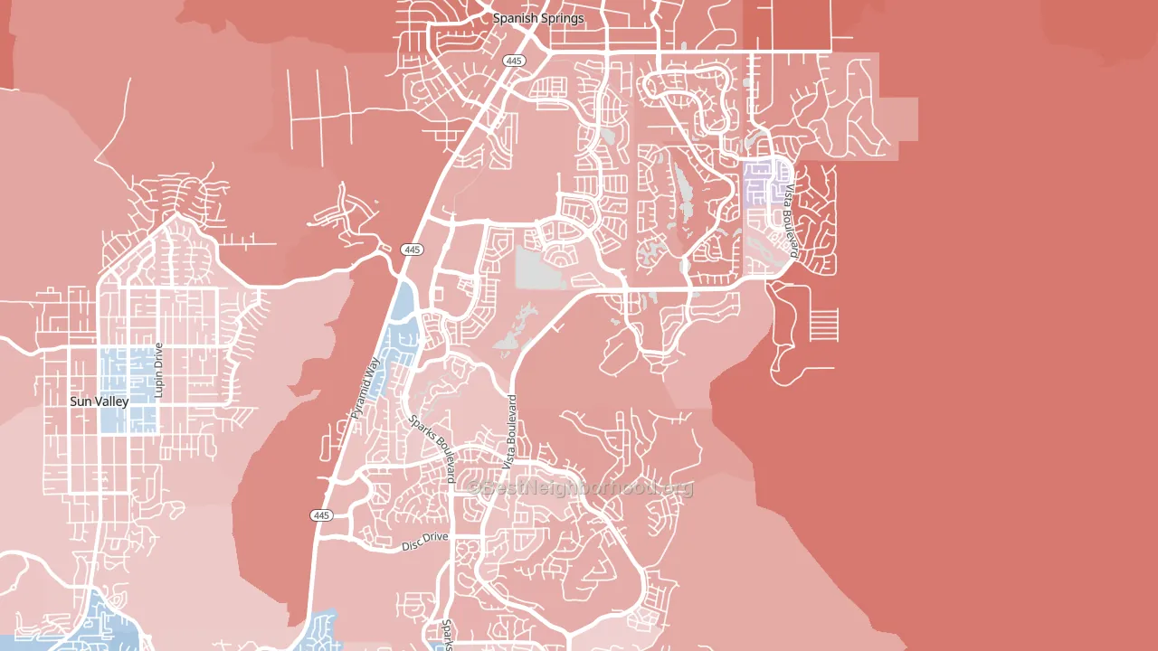 89436, NV block-group political-lean map