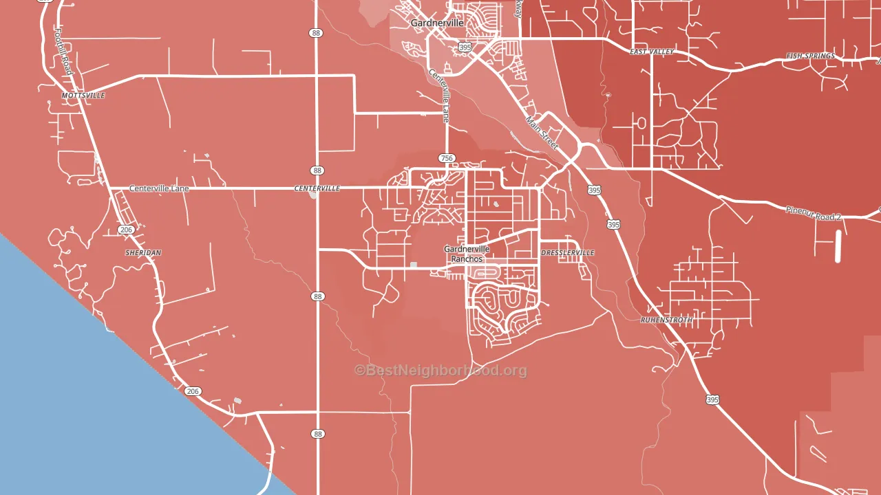 89460, NV block-group political-lean map