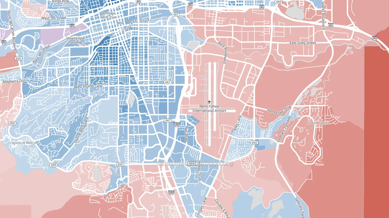 89502, NV block-group political-lean map