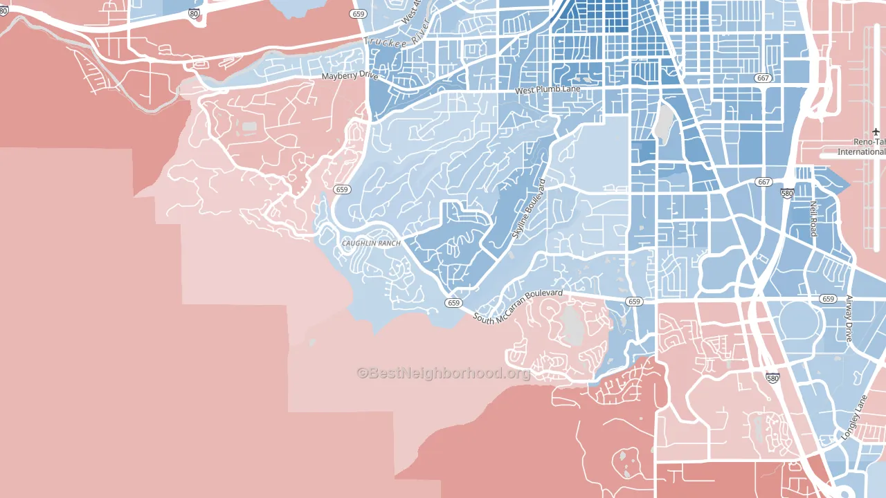 89519, NV block-group political-lean map