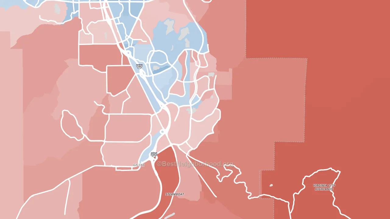 89521, NV block-group political-lean map