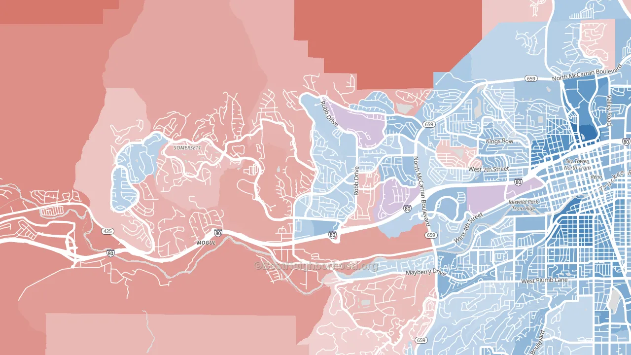 89523, NV block-group political-lean map