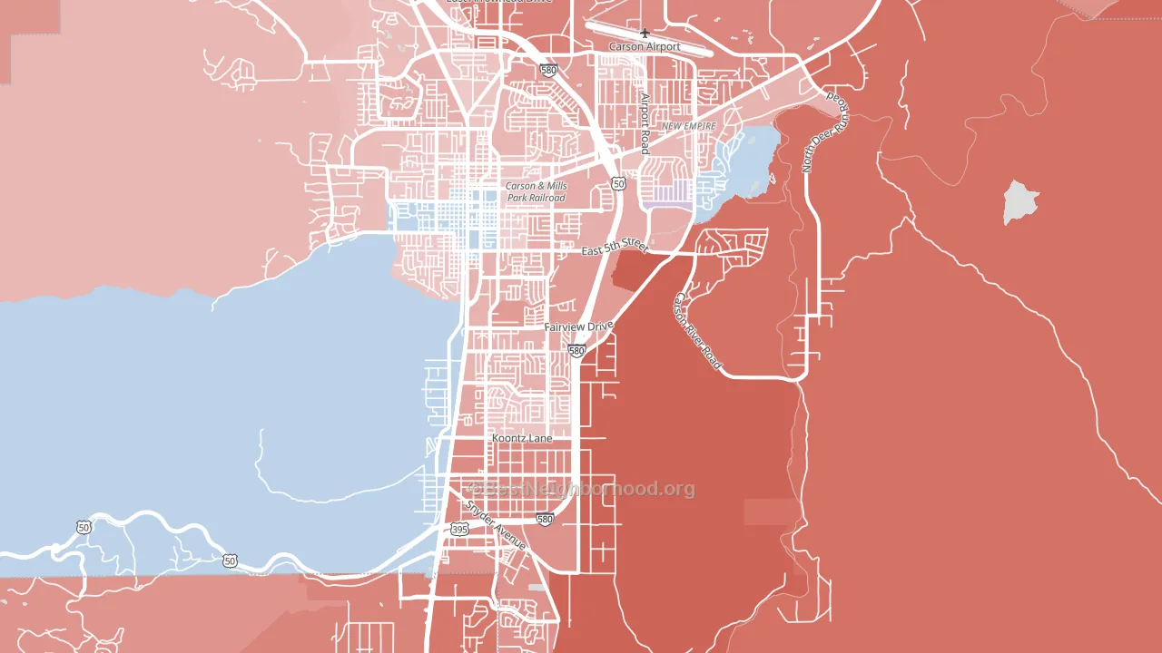 89701, NV block-group political-lean map