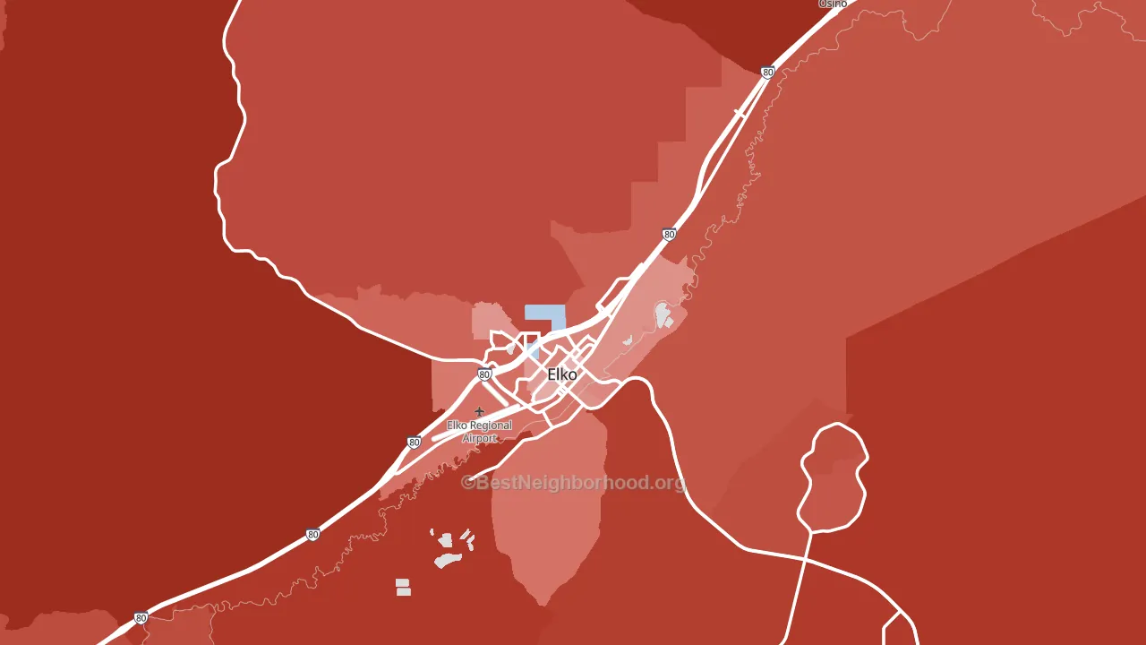 89801, NV block-group political-lean map