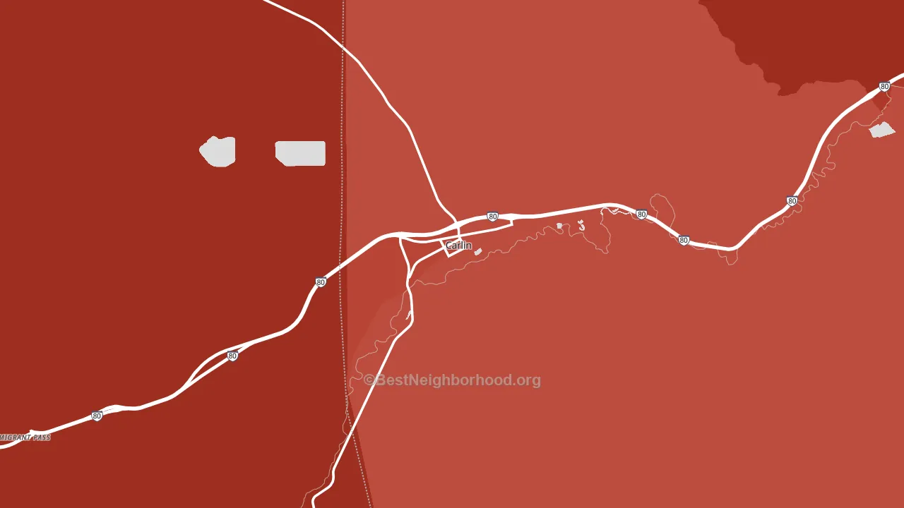 89822, NV block-group political-lean map