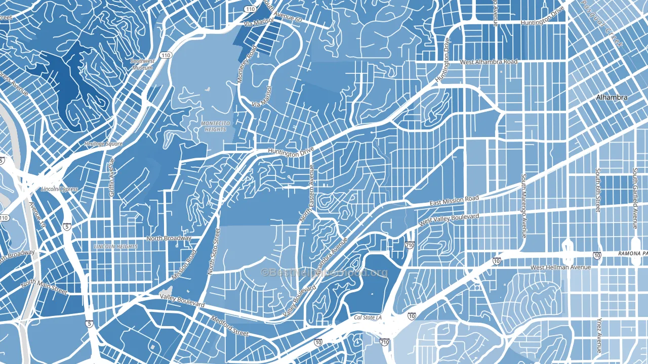 90032, CA block-group political-lean map