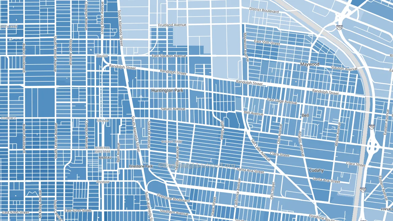 90255, CA block-group political-lean map