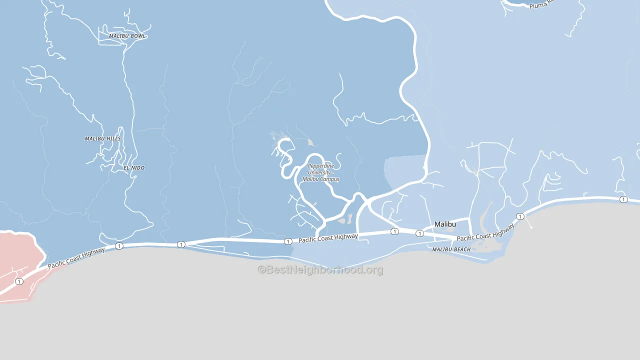 90263, CA block-group political-lean map
