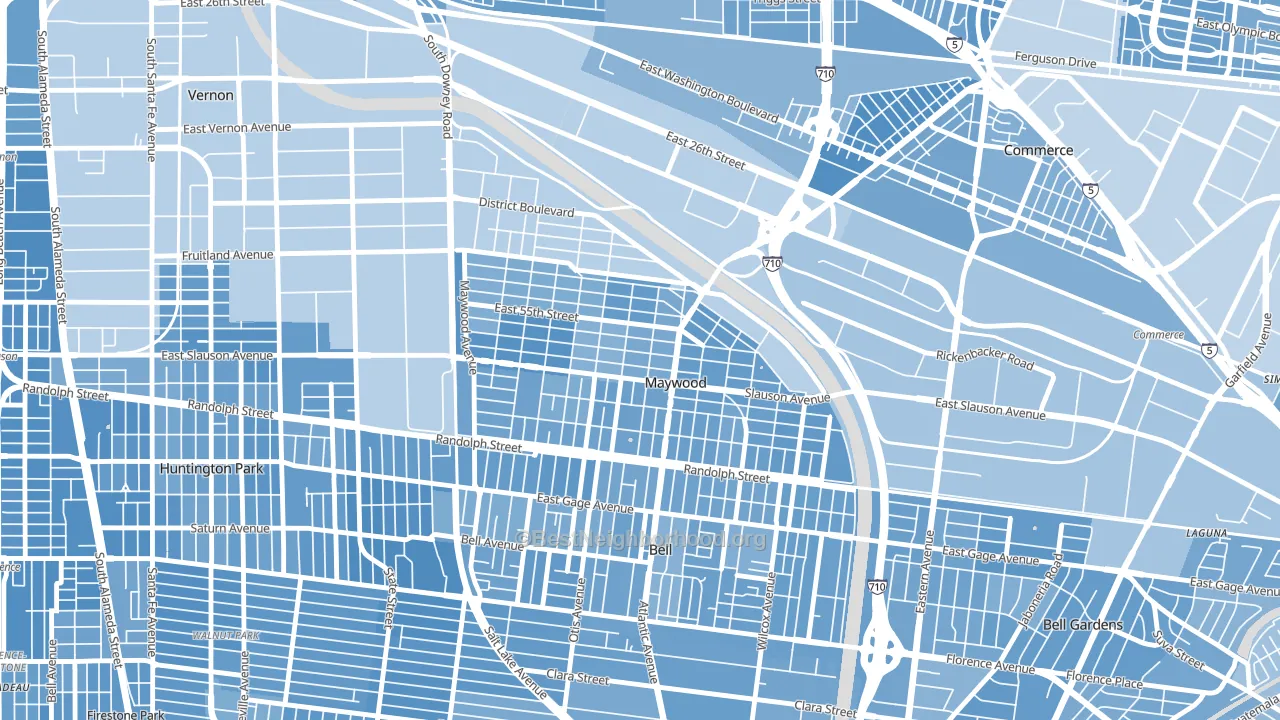90270, CA block-group political-lean map
