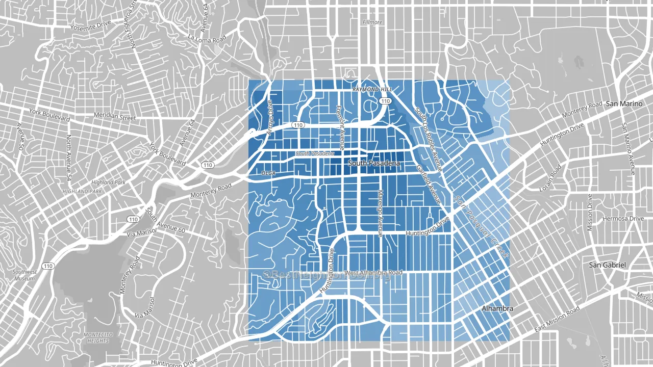 91030, CA block-group political-lean map