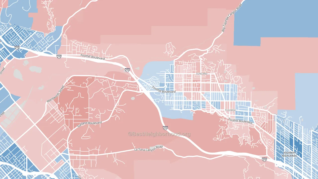 91040, CA block-group political-lean map