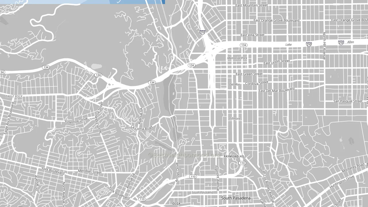 91105, CA block-group political-lean map