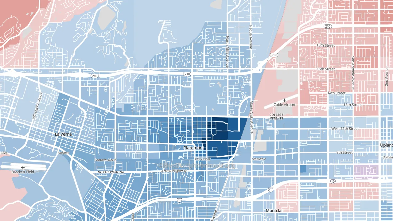 91711, CA block-group political-lean map
