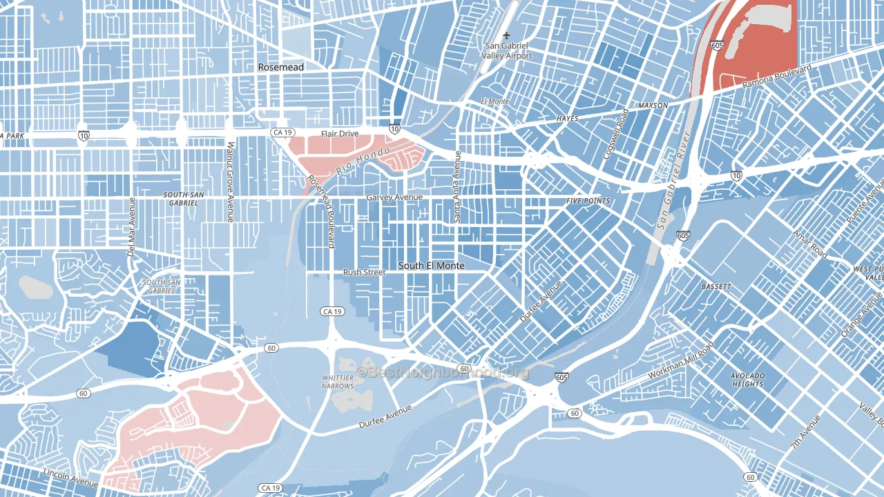 91733, CA block-group political-lean map