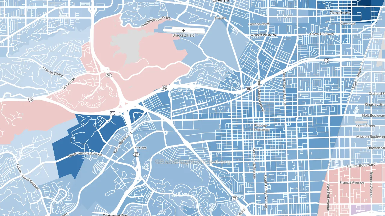 91768, CA block-group political-lean map